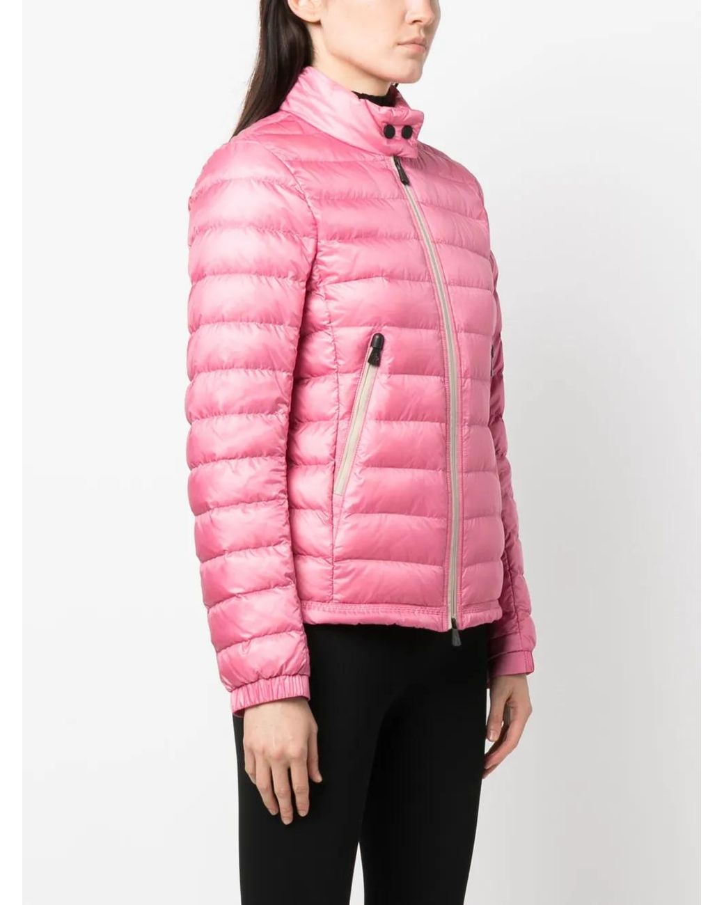 Moncler Pink Walibi Full Zip Down Jacket