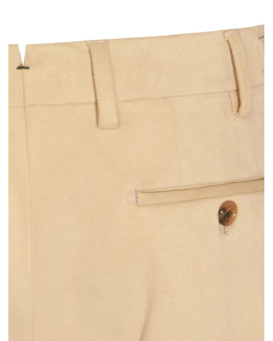 Berwich Natural Pleated Trousers for men