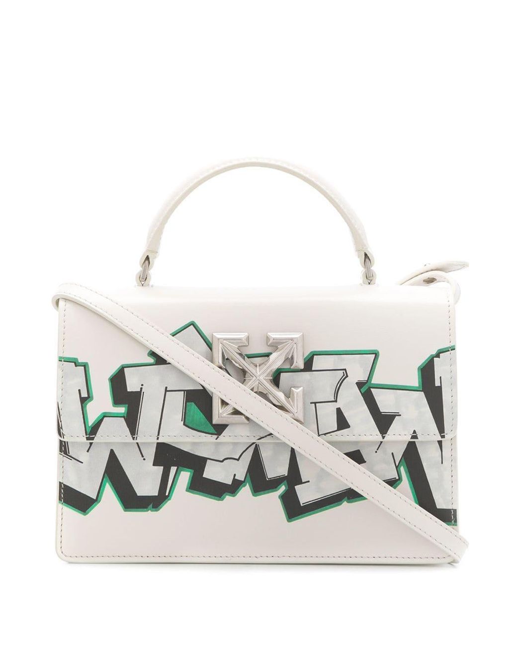 Off-White c/o Virgil Abloh Jitney Graffiti Bag in White | Lyst