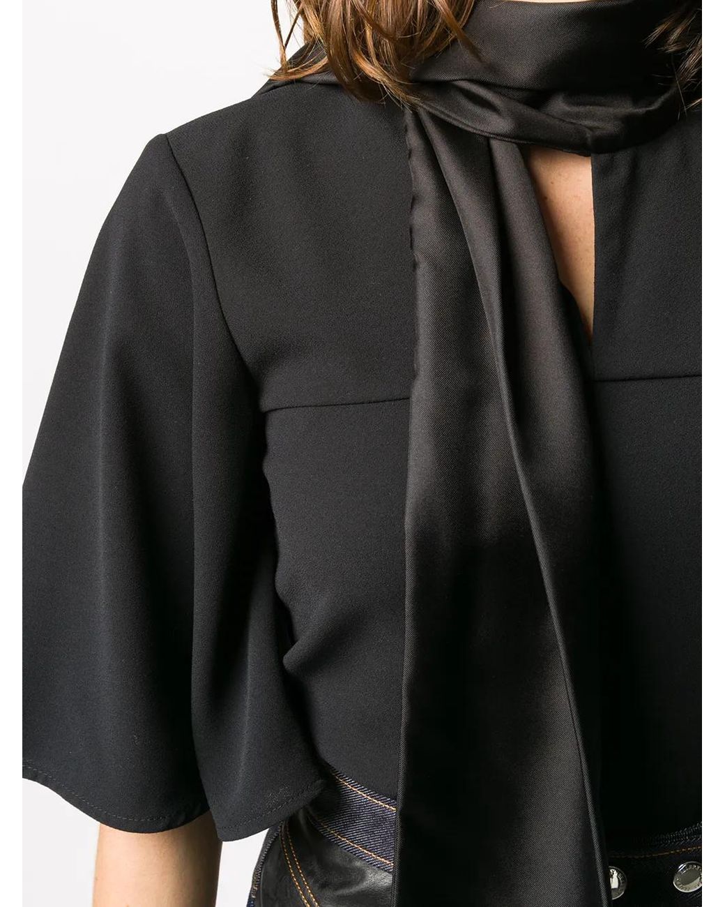 Ellery Black Adventure Fantastique Flutter-Sleeve Top