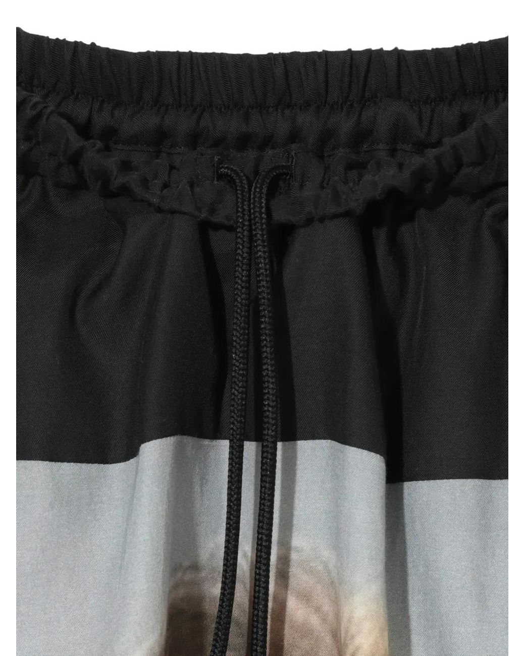 Undercover Gray Jupe À Ourlet Plissé Et Imprimé Graphique