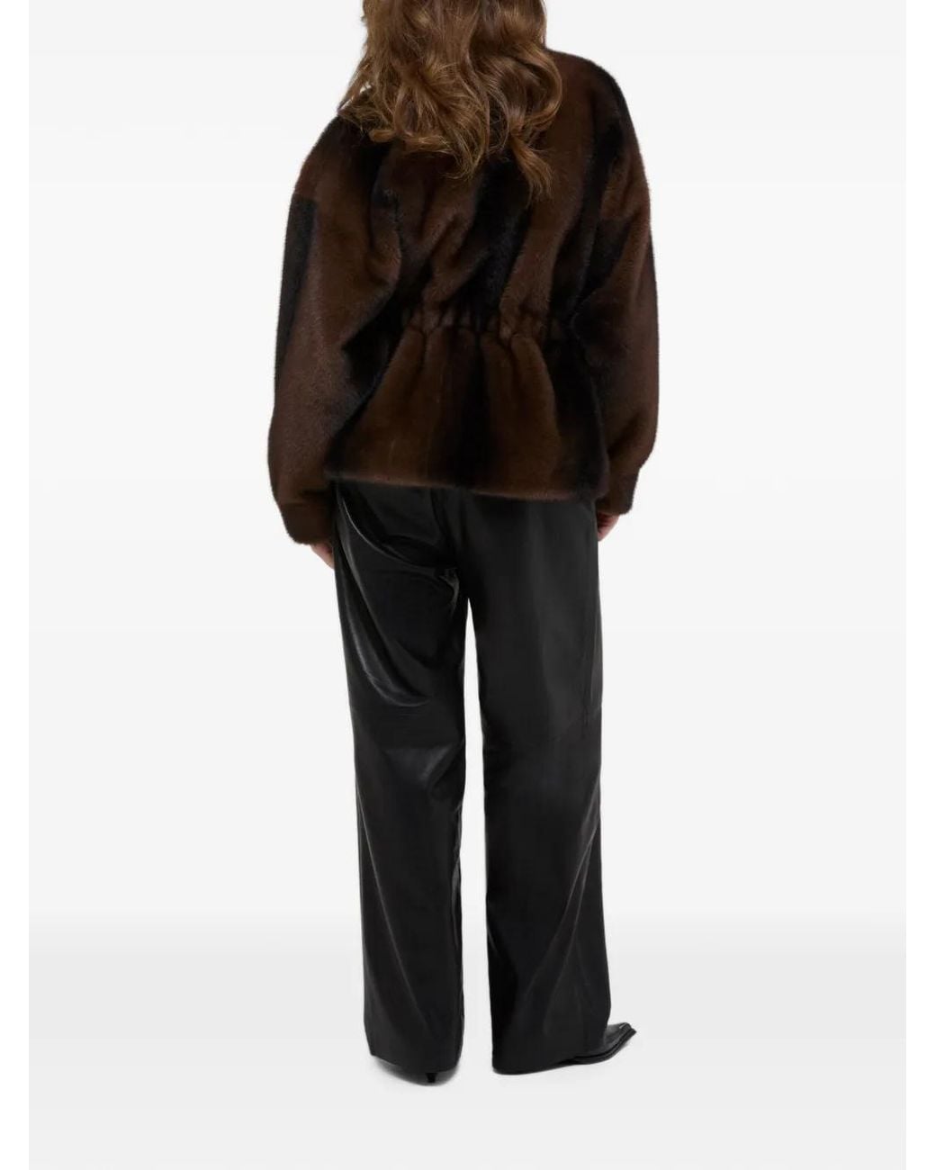 DUCIE Brown Kai Faux-Fur Jacket