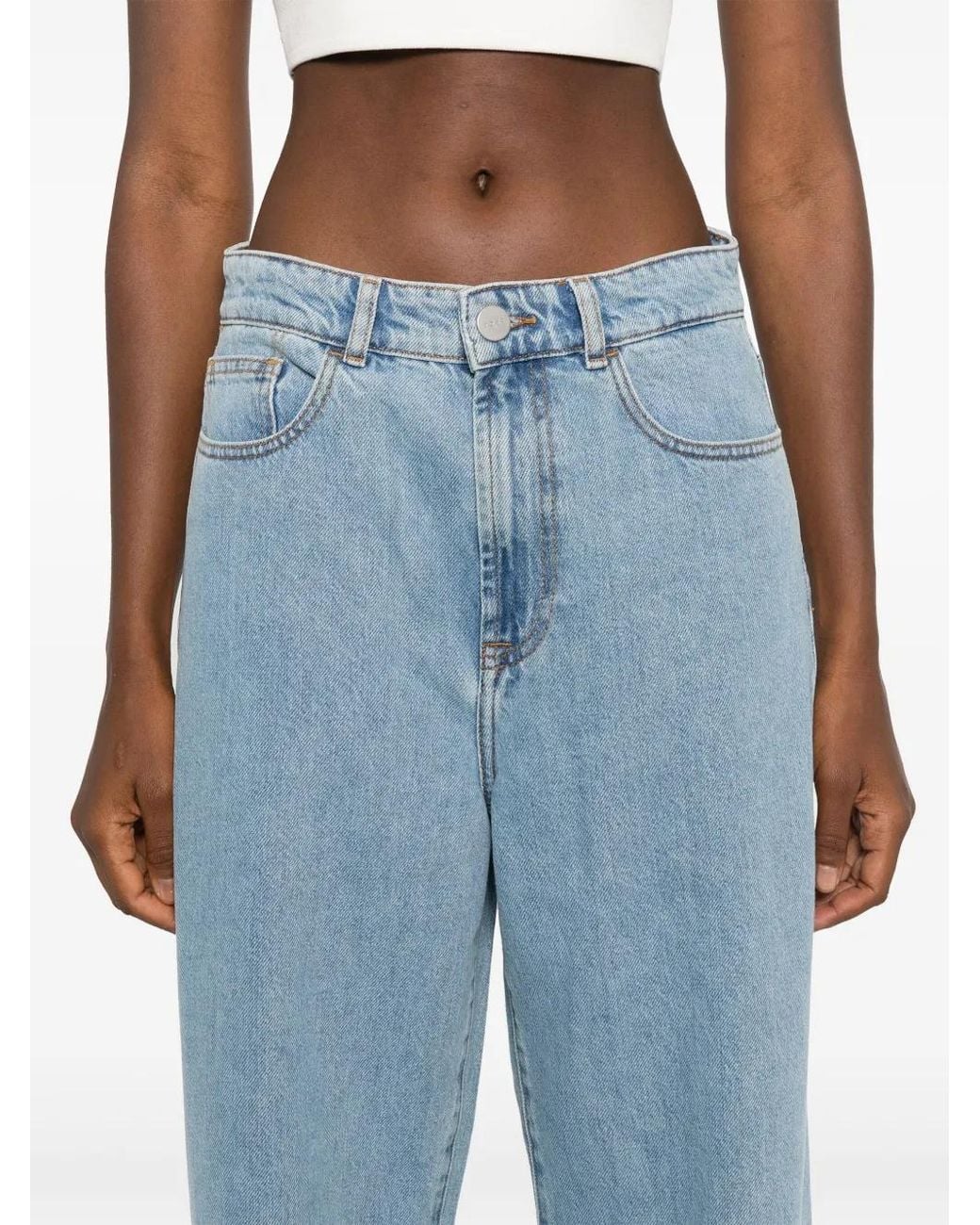 Rohe Blue Low-Waist Wide-Leg Jeans