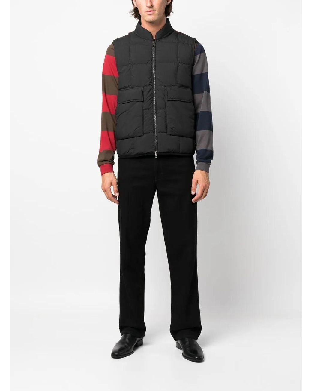 Woolrich Black Feather-Down Quilted Vest for men