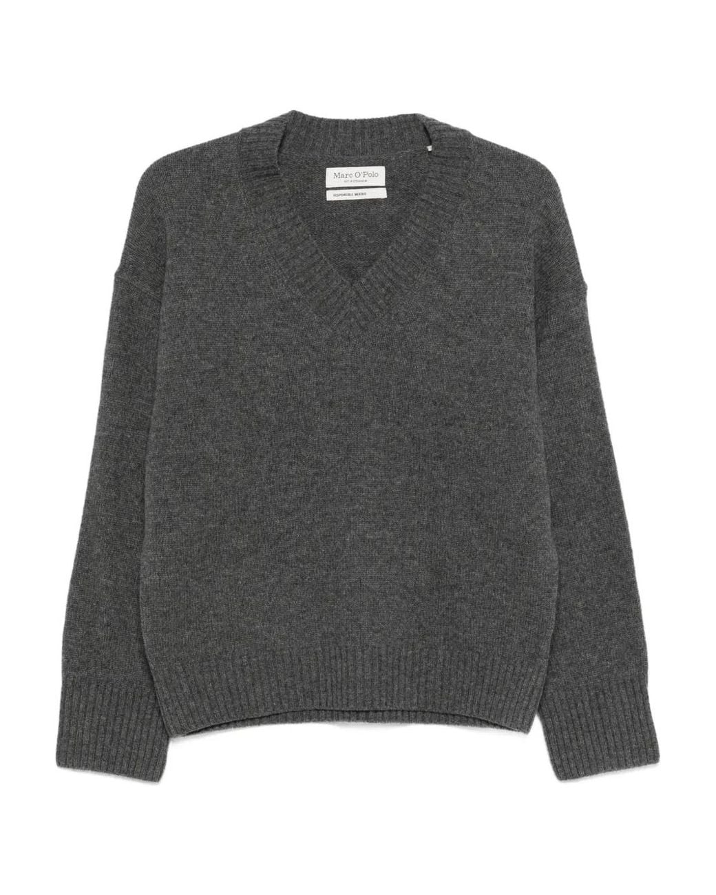 Marc O' Polo Gray V-Neck Sweater