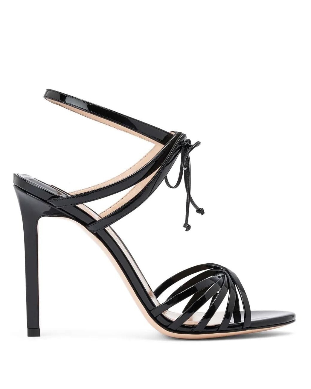 Tom Ford Black Glossy Sandals With Crisscross