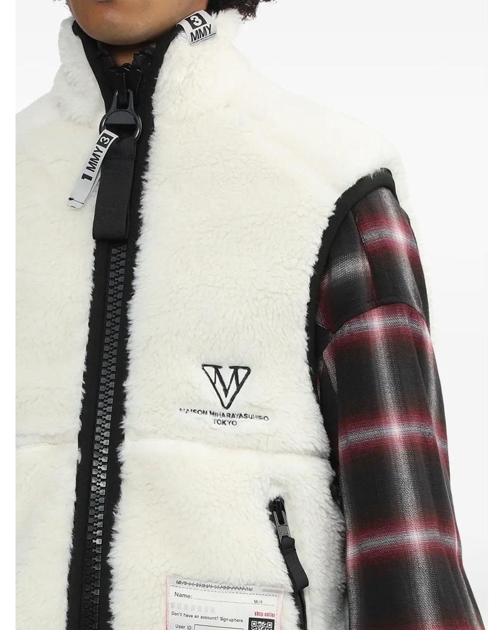 Maison Mihara Yasuhiro White Logo-Embroidered Gilet for men