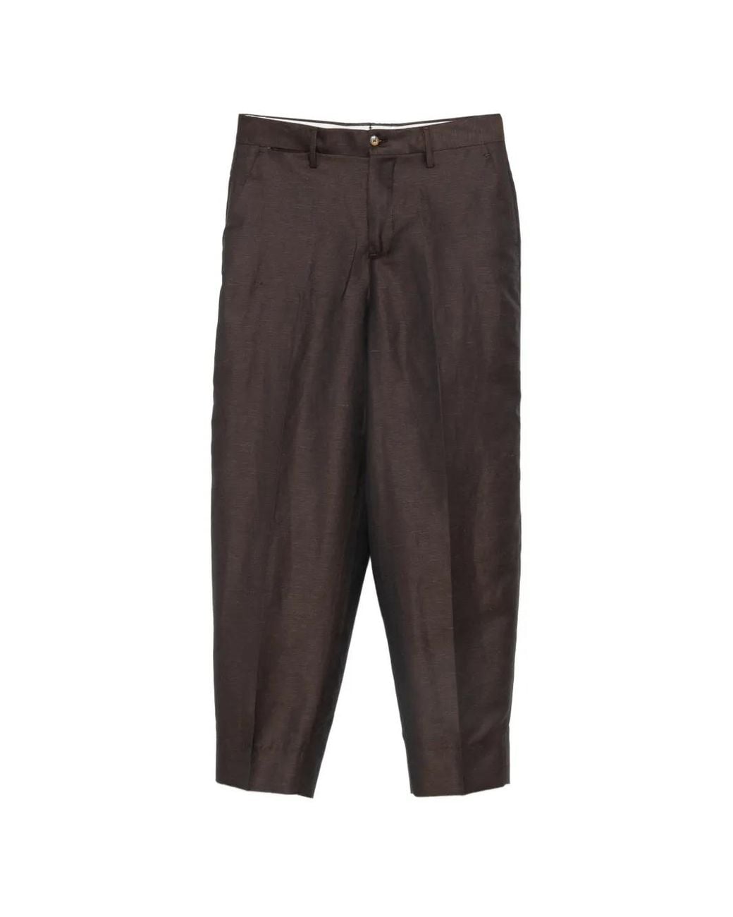 Briglia 1949 Gray Pressed-Crease Tailored Trousers