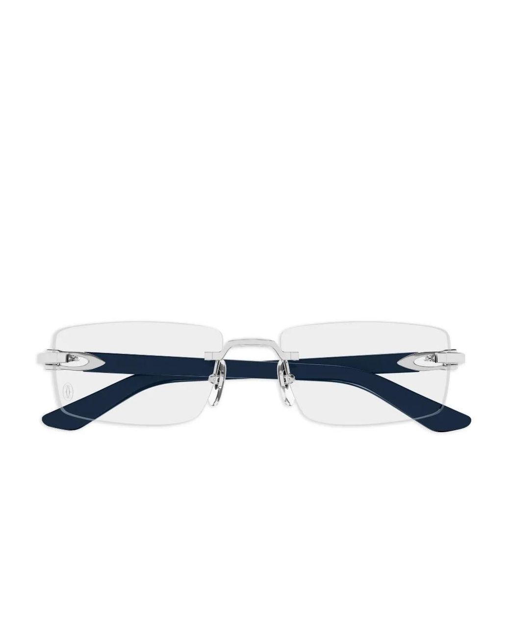 Cartier Rimless Rectangle Cartier Rectangle Rimless Glasses in Blue for Men | Lyst