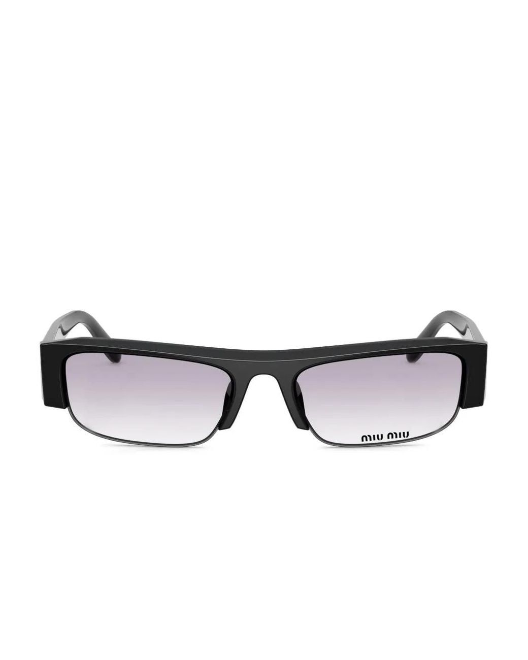 Miu Miu Black B07S Rectangle-Frame Sunglasses