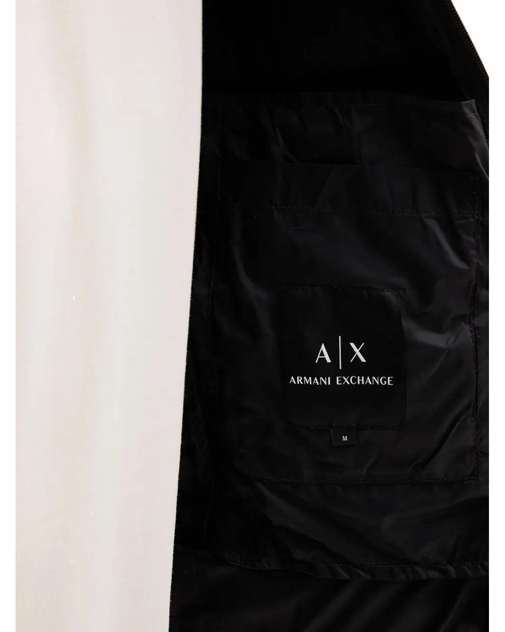 ARMANI EXCHANGE Black Quilted Zip Jacket for men