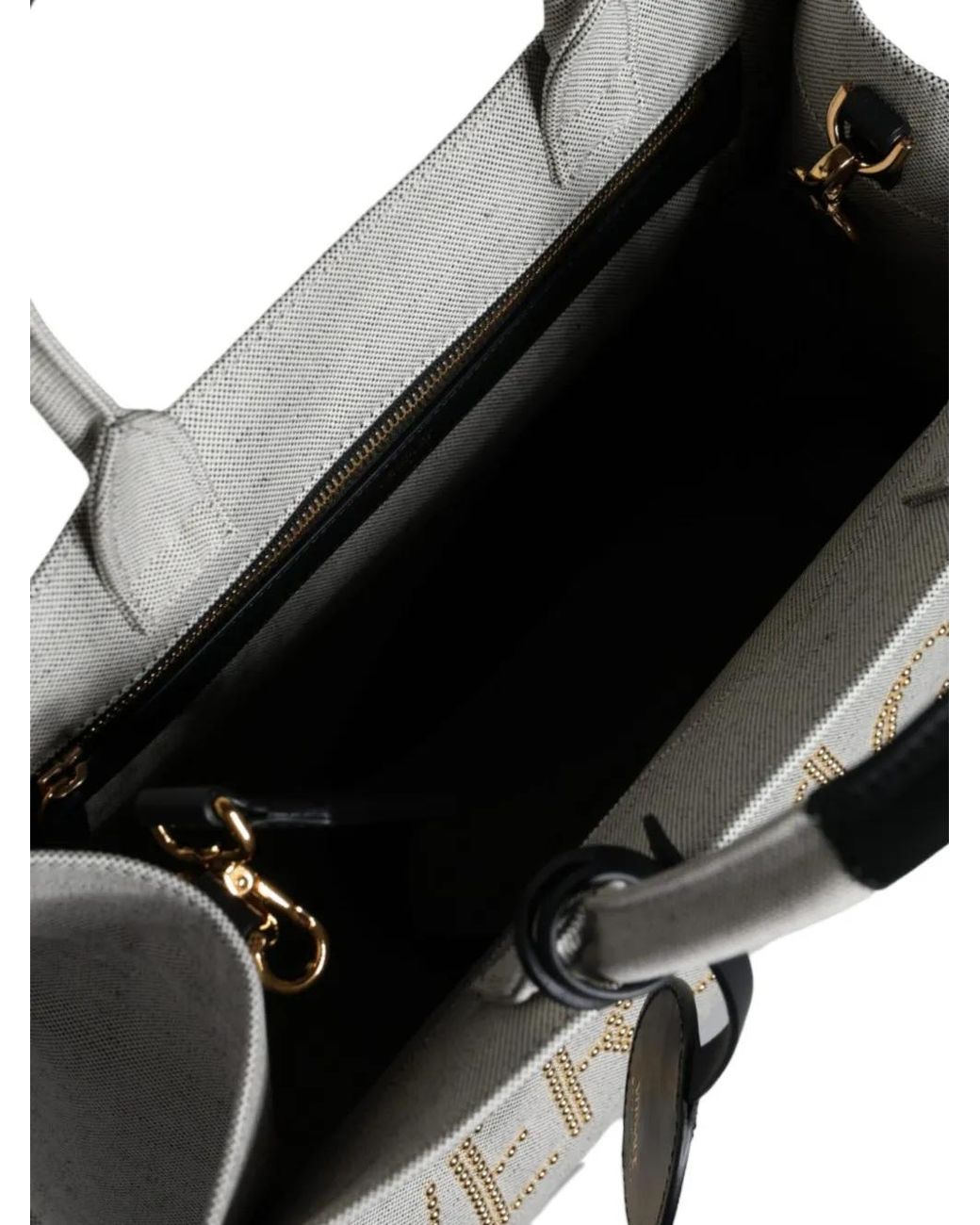Versace White La Medusa Logo-Embellished Tote Bag