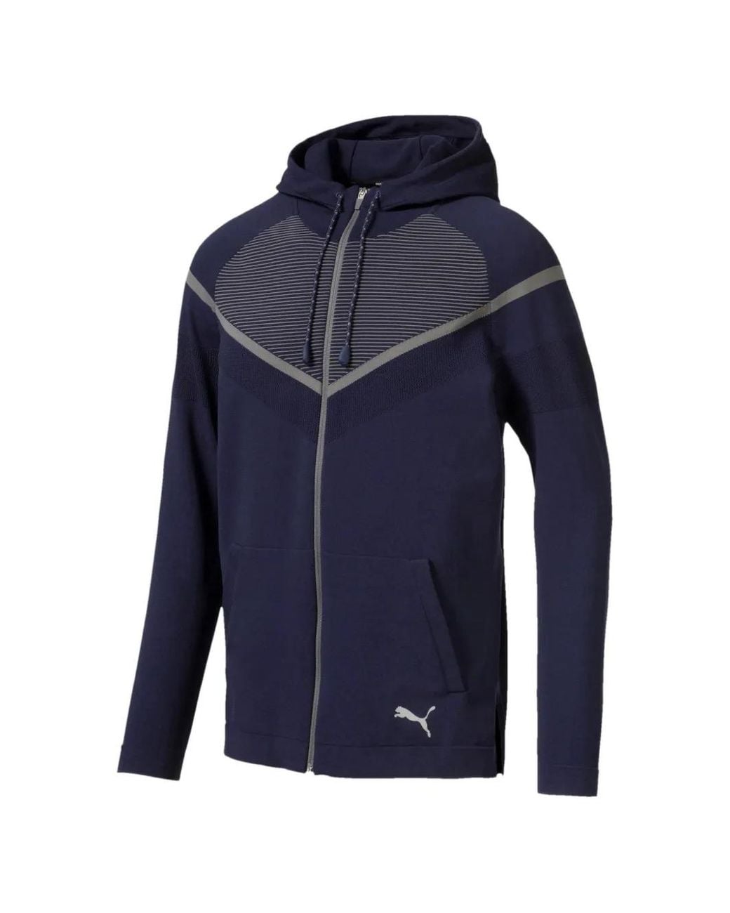 PUMA Blue Hooded Zip-Up Jacket for men
