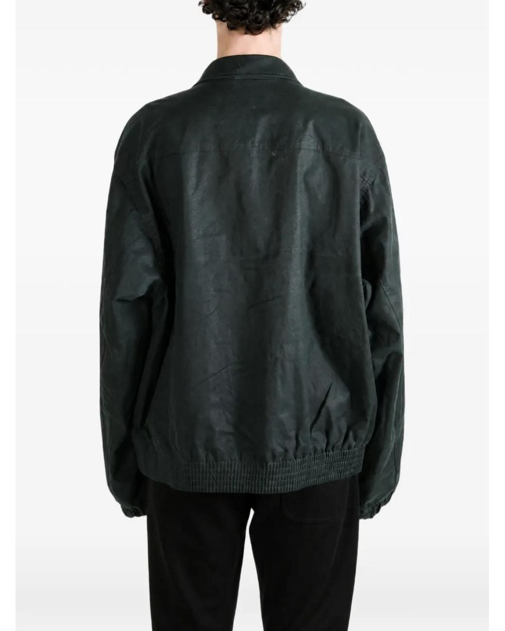 Roa Black Pilot Zip-Up Panelled Jacket for men