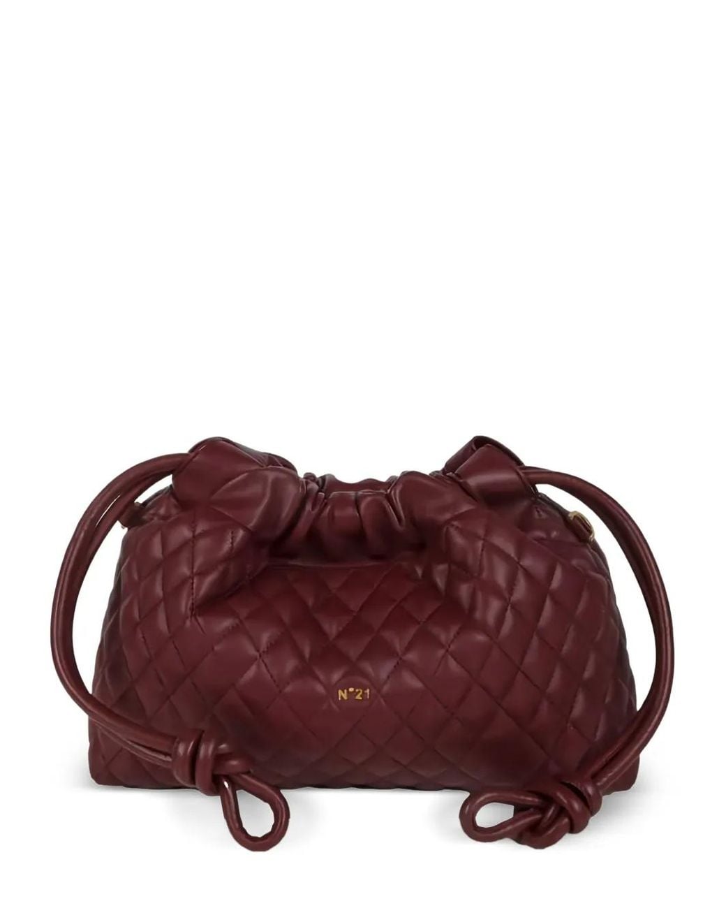 N°21 Purple Quilted Drawstring-Fastening Shoulder Bag