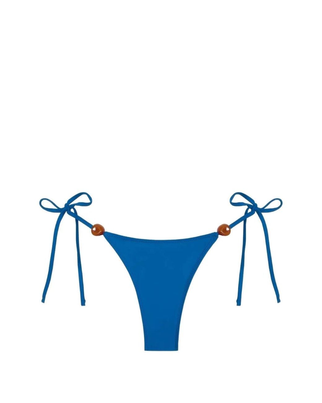 Tropic of C Blue Praia Bead-Embellished Bikini Bottoms