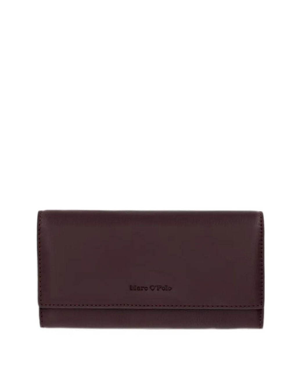 Marc O' Polo Purple Logo-Debossed Leather Wallet