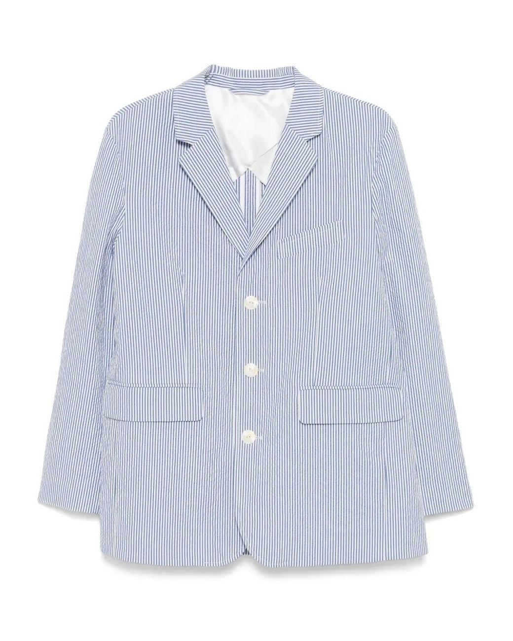 Bode Club Gestreepte Blazer in het Blue voor heren
