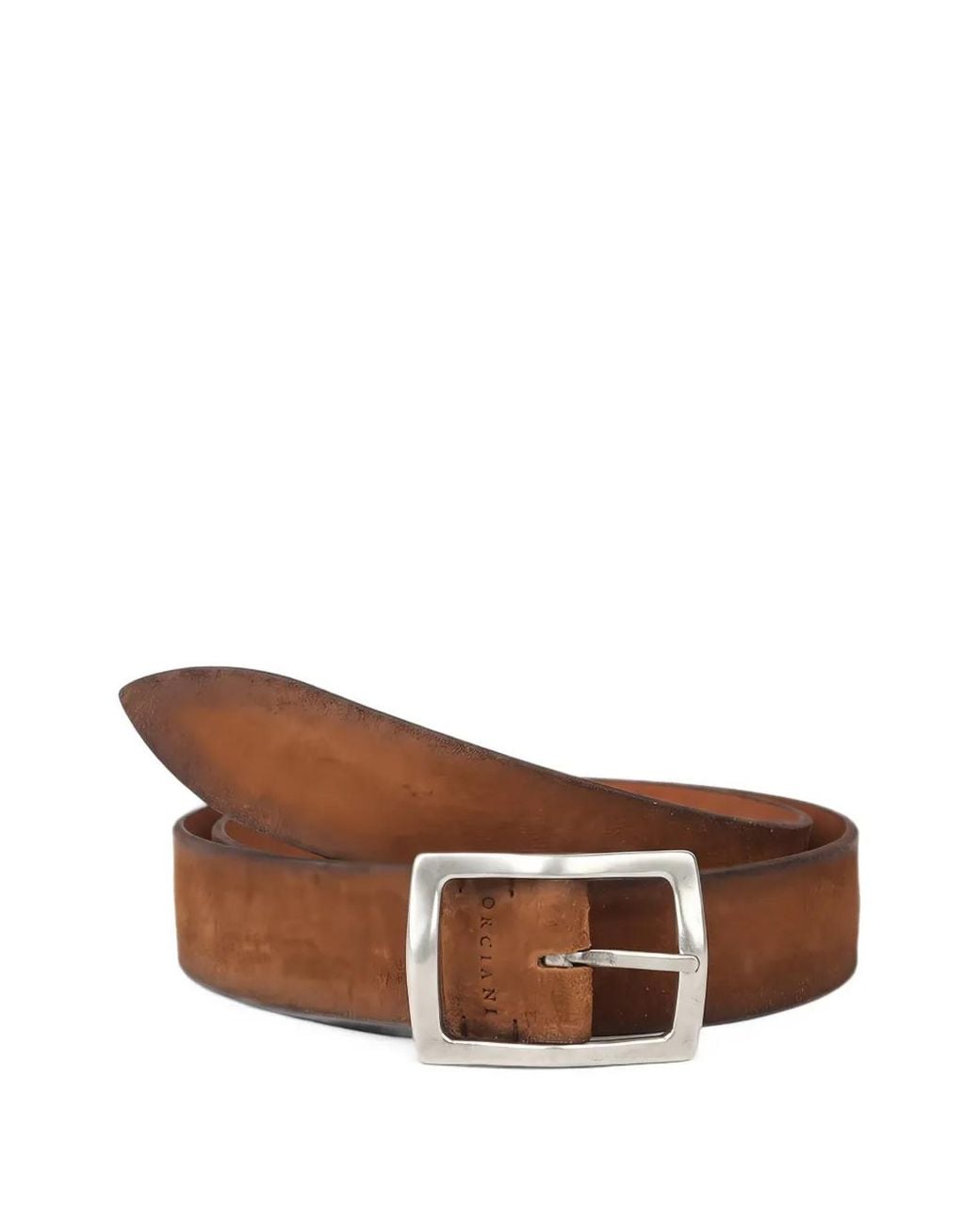 Orciani Brown Hunting Reversible Buckle-Fastening Belt for men