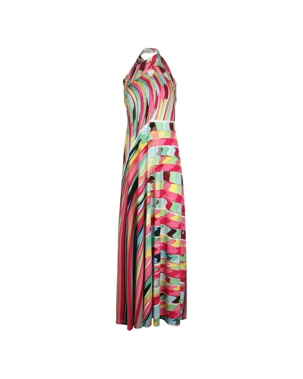 Mary Katrantzou White Dionne Geometric-Print Maxi Dress