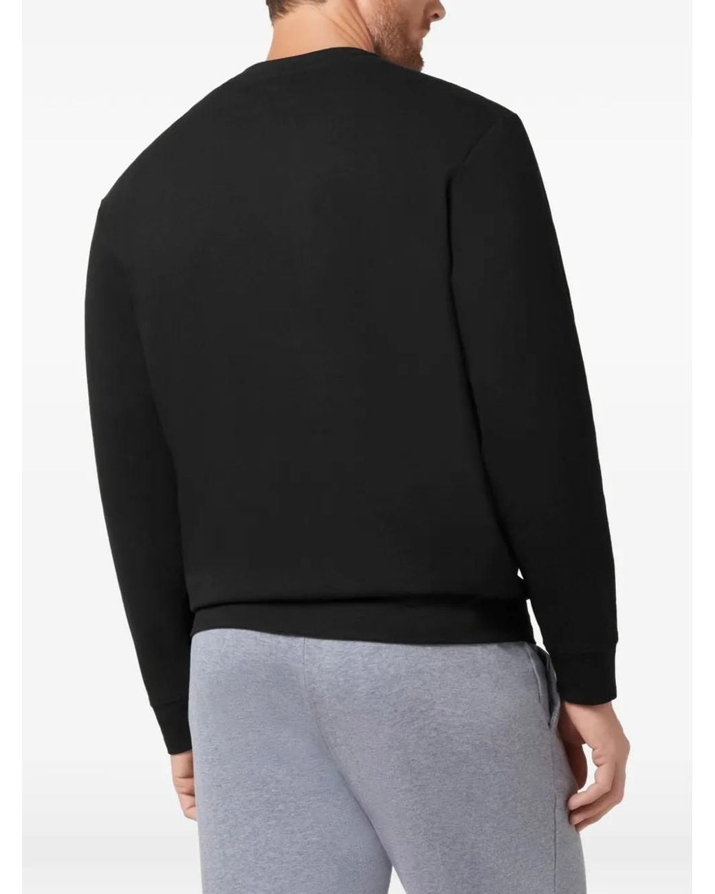 Paul & Shark Black Crew-Neck Cotton Sweatshirt for men