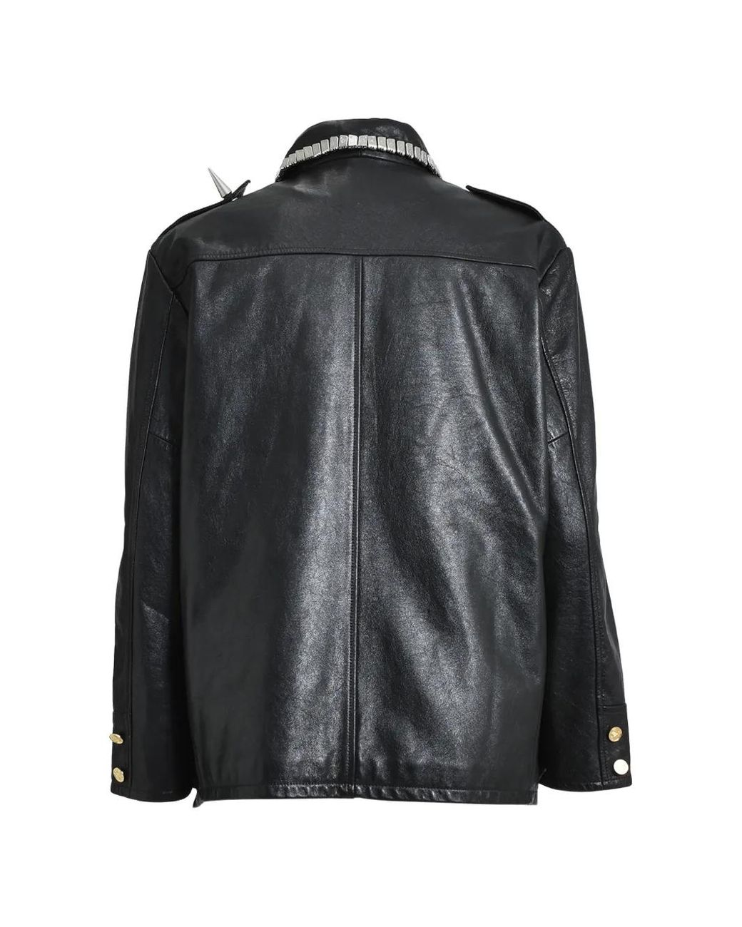 Marking Distance Black Zip Leather Jacket for men