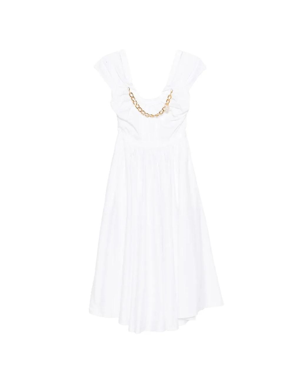 Elisabetta Franchi White Viscose Dress