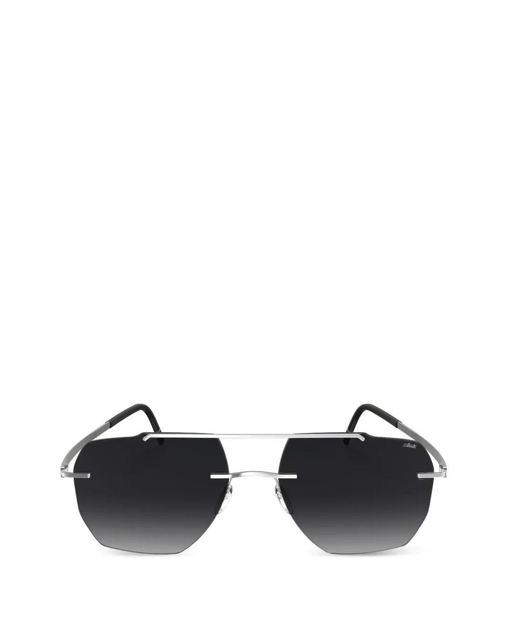 Silhouette Black Lunettes De Soleil À Monture Géométrique