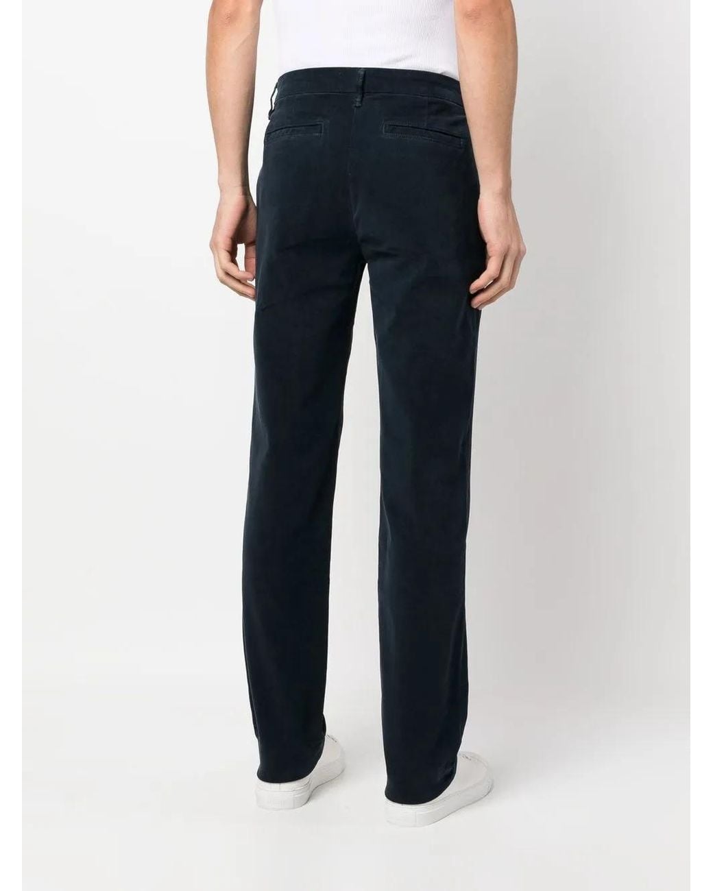 FRAME Blue Slim-Cut Leg Trousers for men