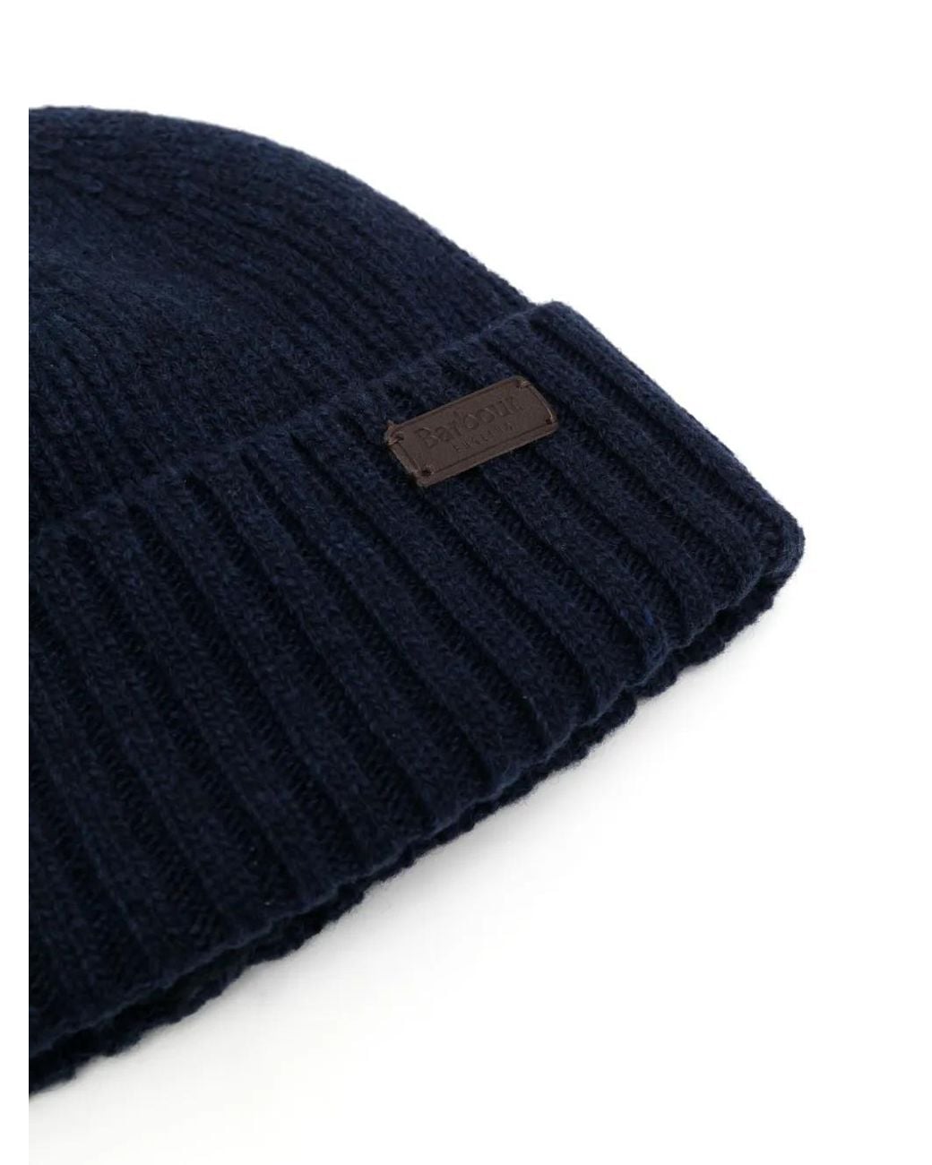 Barbour Blue Wool Blend Lined Hat for men