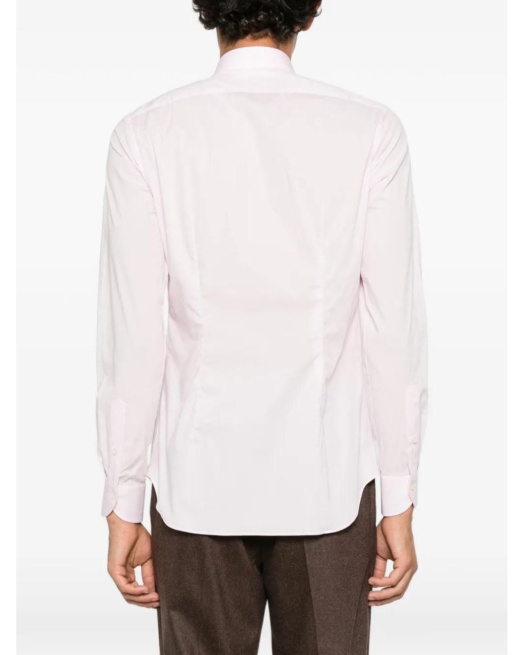 Xacus Pink Long-Sleeve Spread-Collar Shirt for men