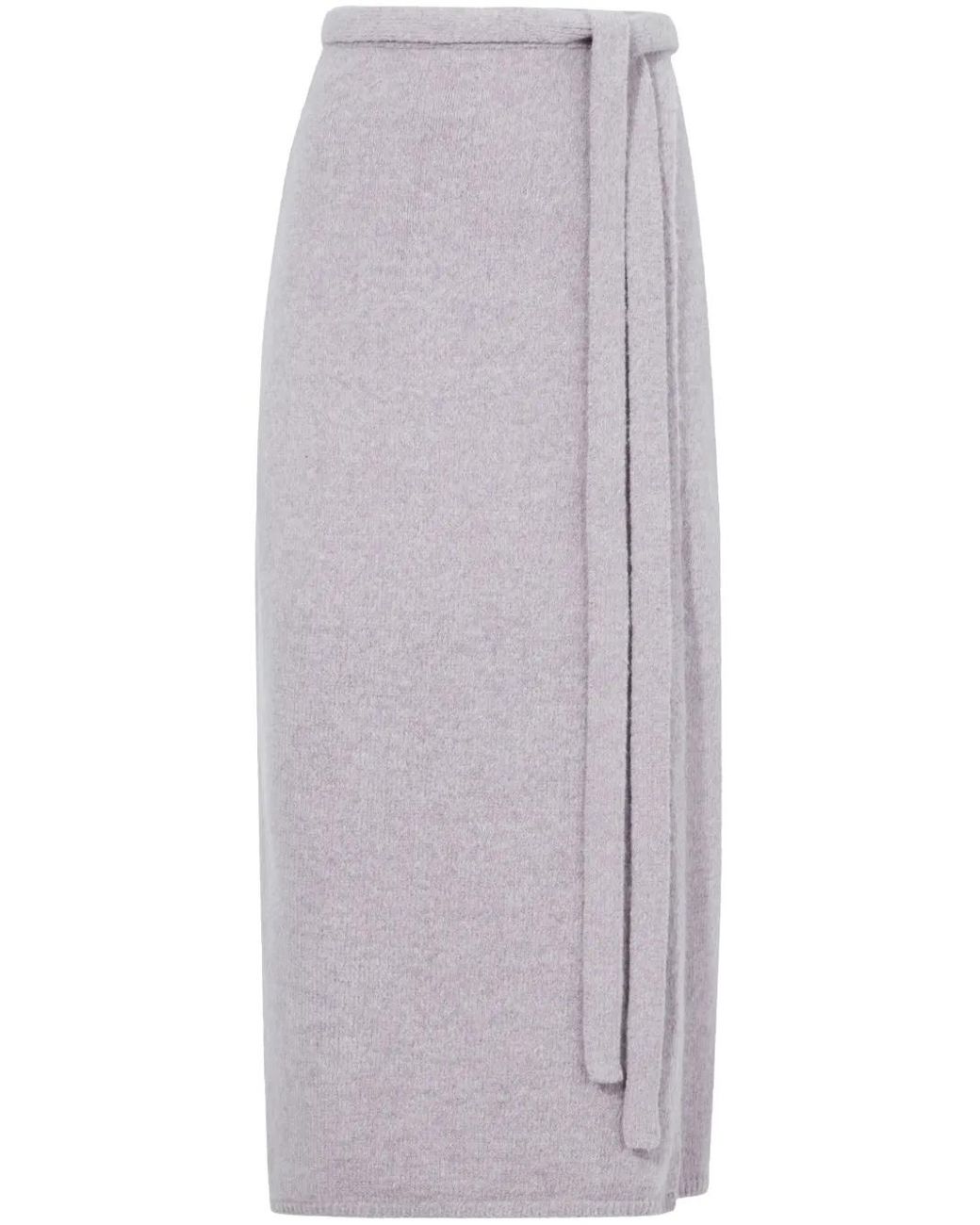 Proenza Schouler Gray Zadie Knit Wrap Skirt