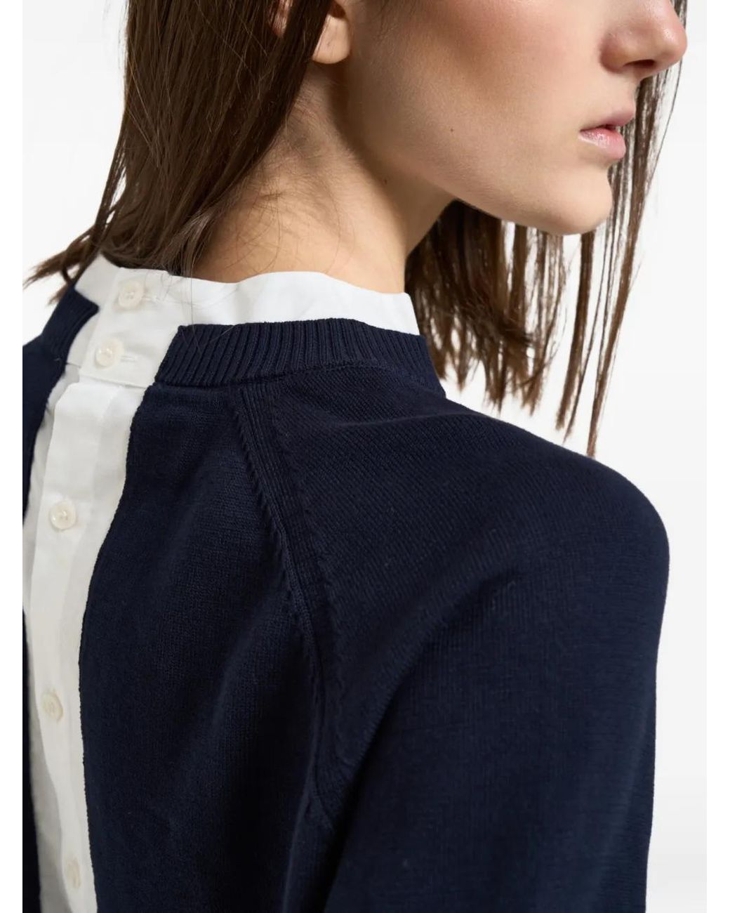 Semicouture レイヤード セーター Blue