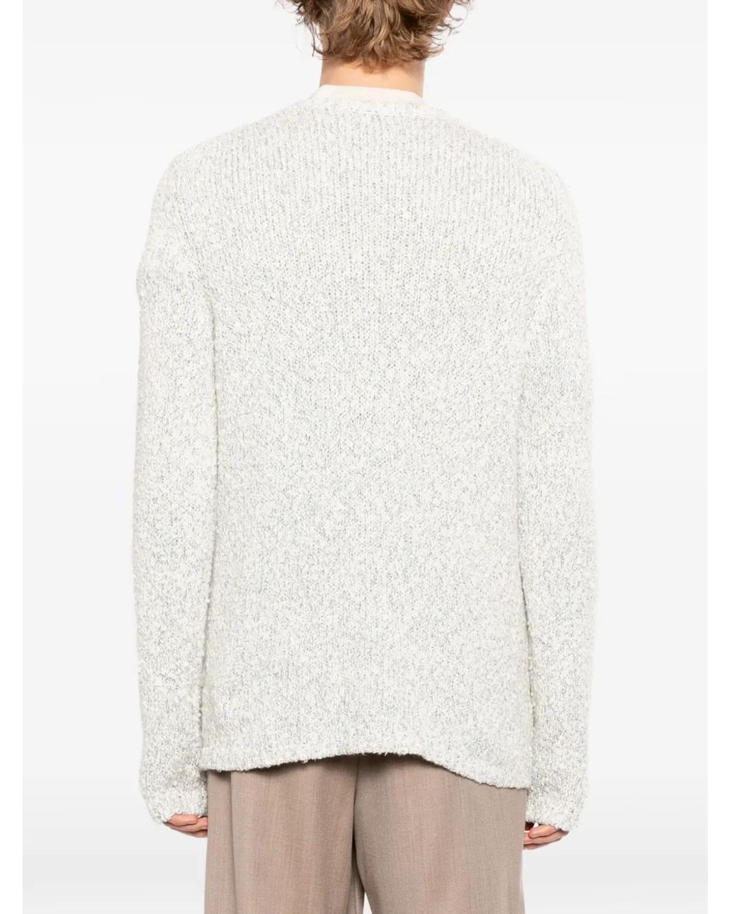 Massimo Alba White Pull Nicolas En Coton for men