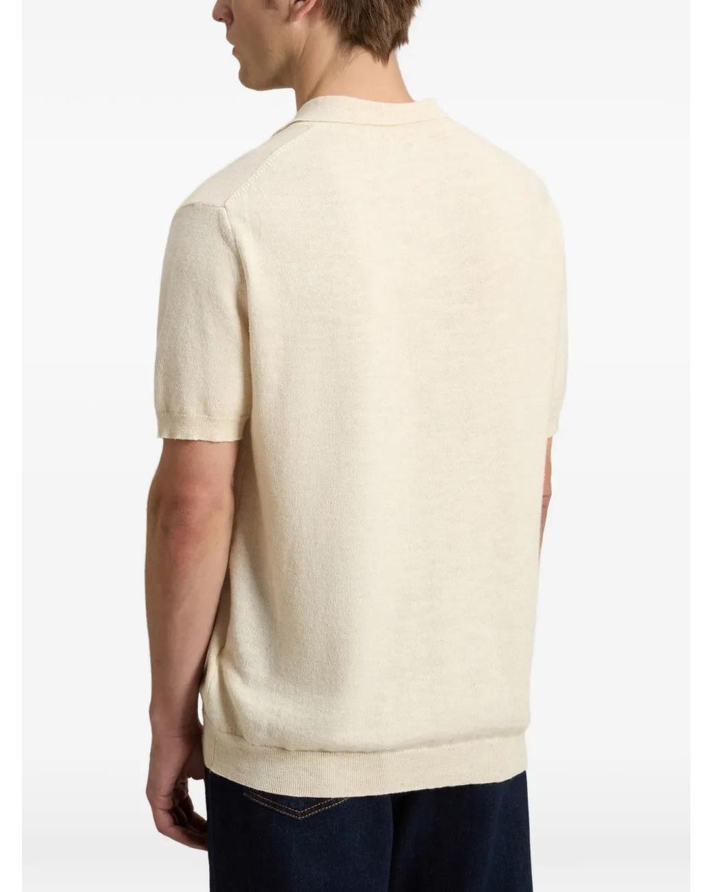 Woolrich White Short-Sleeve Cotton Polo Shirt for men
