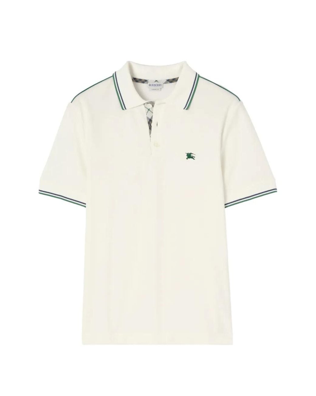 Burberry White Polo Ekd Brodé for men
