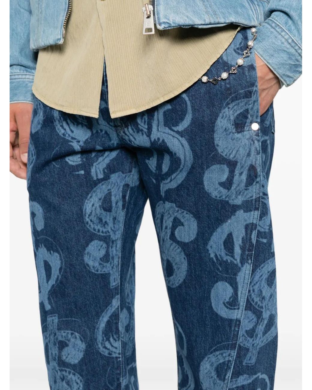 Etudes Studio Blue X Andy Warhol Jean À Imprimé Graphique