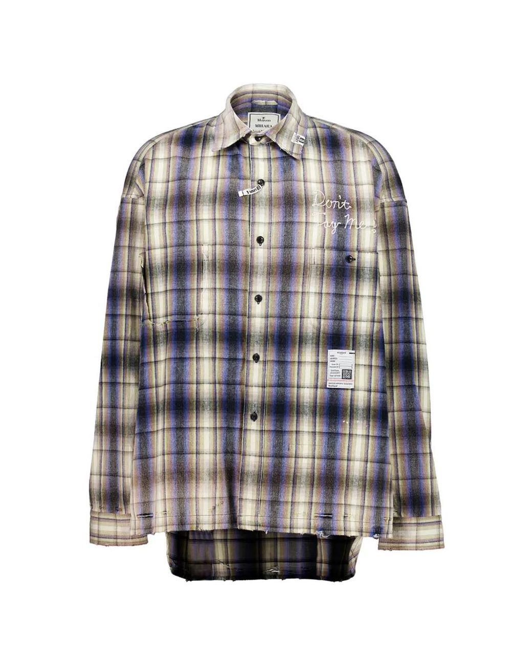 Maison Mihara Yasuhiro Gray Vintage Like Check Shirt