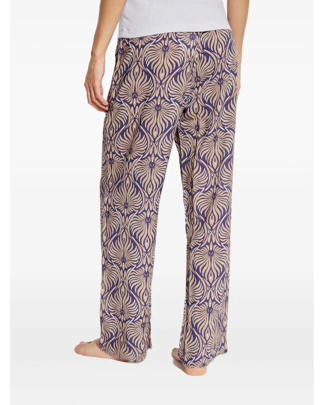 Hanro Multicolor Floral-Pattern Drawstring Trousers