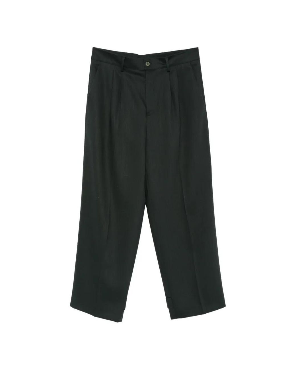Costumein Gray Pleated Button-Cuff Trousers for men