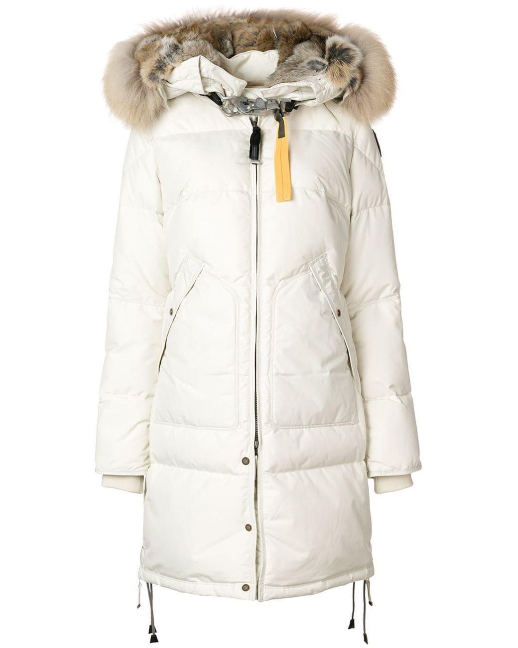 Parajumpers Fur Long Bear Coat in White 