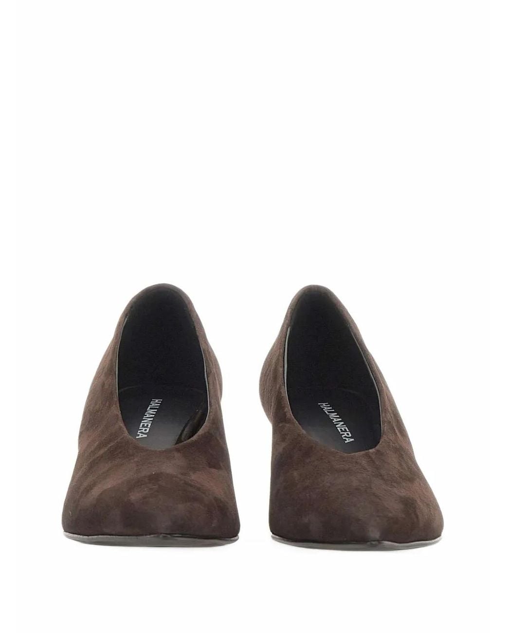 Halmanera Brown Jade V-Cut Pumps