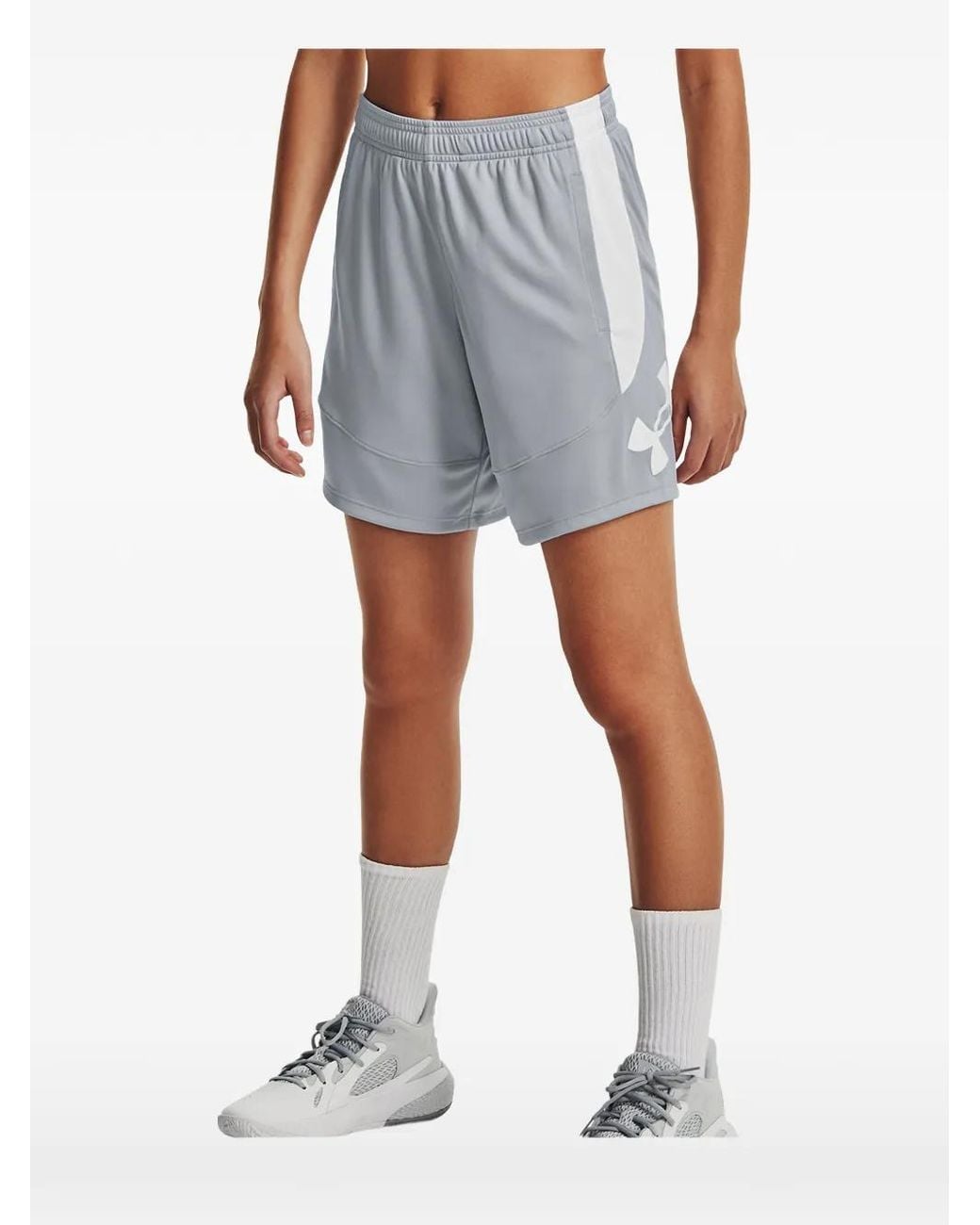 Under Armour Blue Baseline Logo-Print Shorts