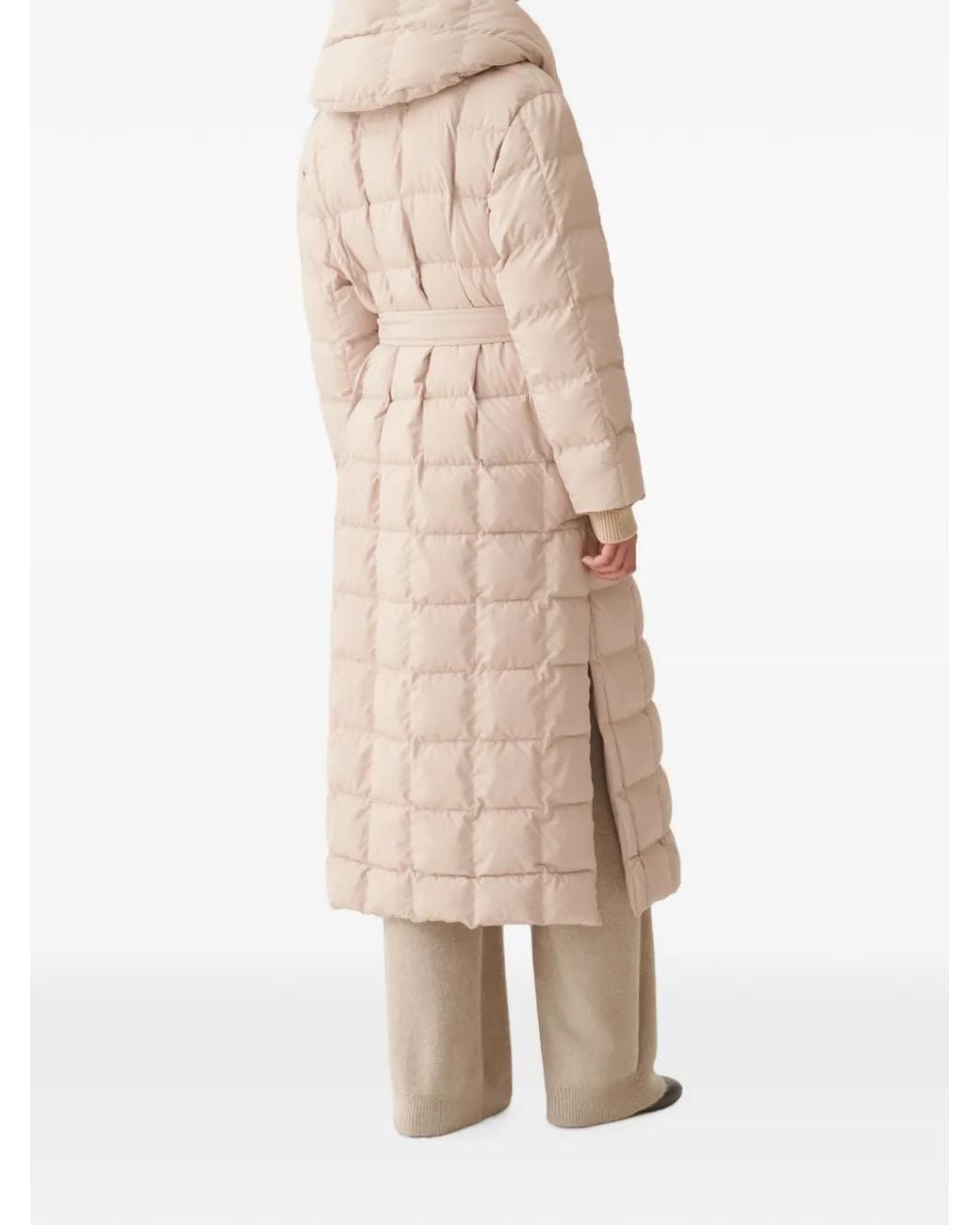 Fabiana Filippi Natural Quilted Belted Coat