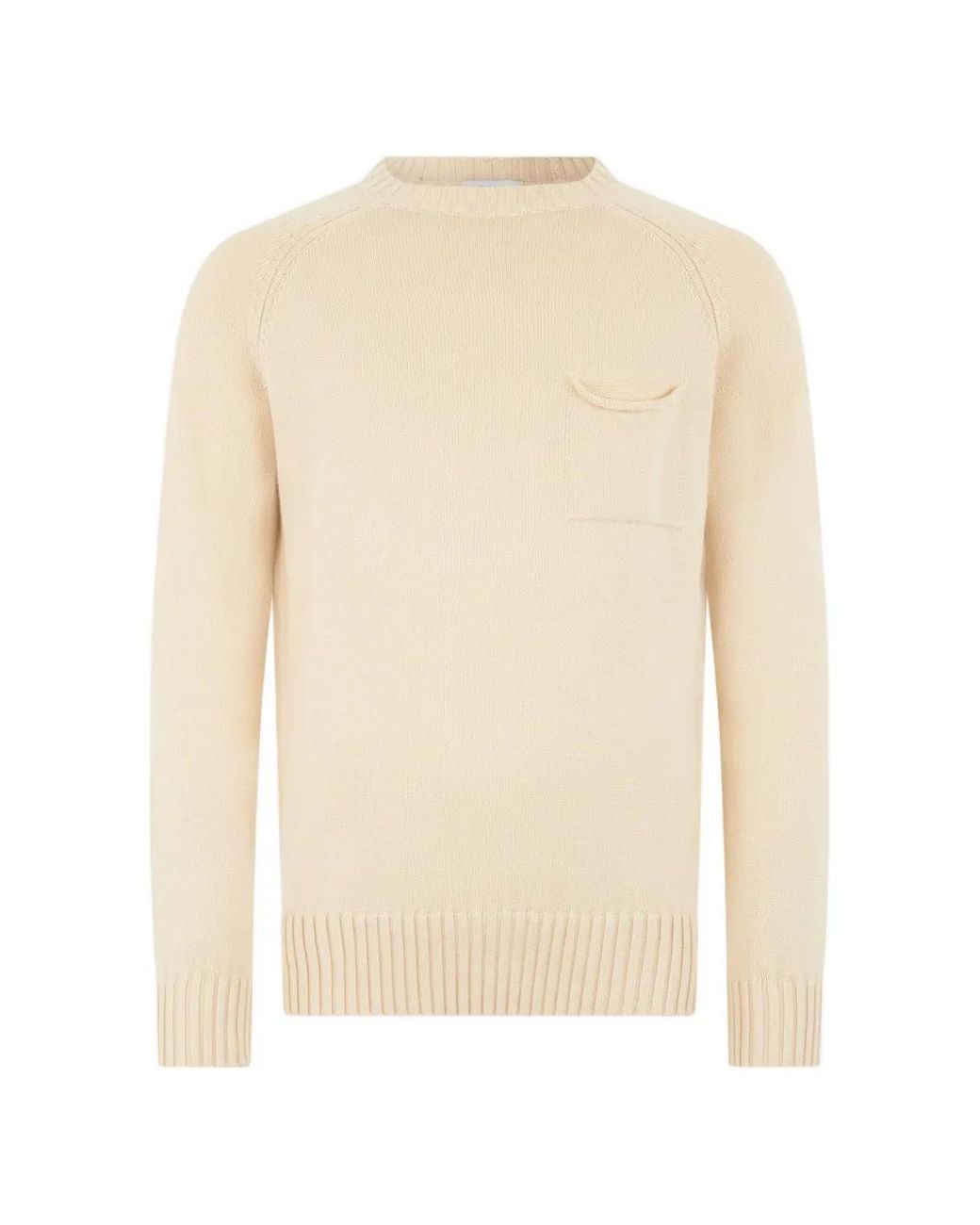 Ballantyne White Raglan-Sleeve Sweater for men