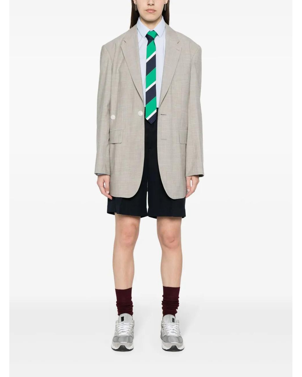 KENZO Gray Solid Kimono Blazer Clothing