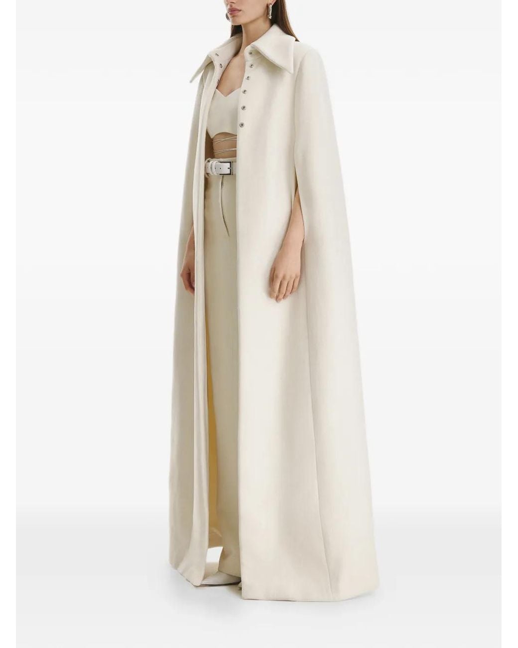 Vestiaire d'un Oiseau Libre White Maxi Cashmere Coat