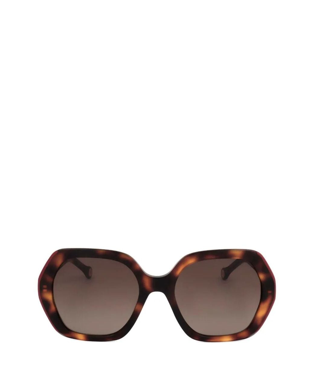 Carolina Herrera Brown Geometric-Frame Sunglasses