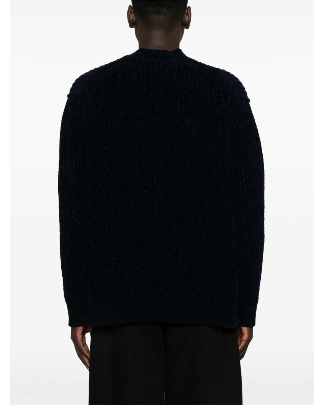 Junya Watanabe Texturierter Strickpullover in Blue für Herren