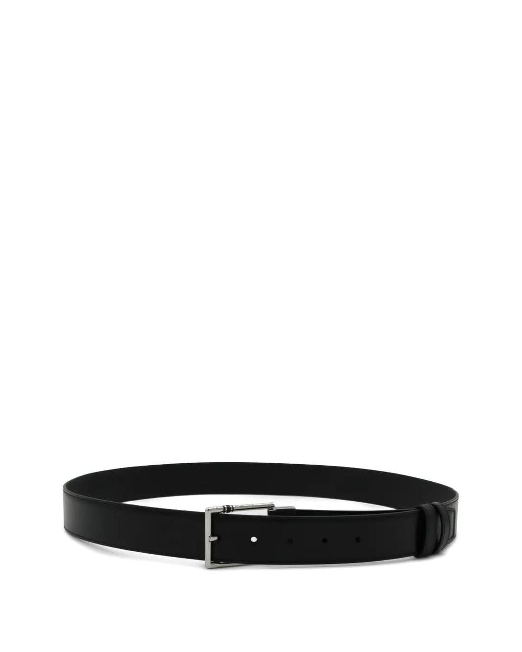 Montblanc White Leather Buckle-Fastening Belt for men
